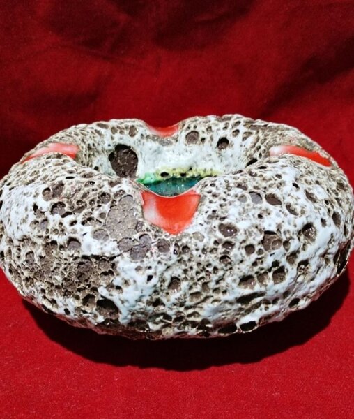 Scrumiera mare franceza stil Vallauris Fat Lava, anii 1960