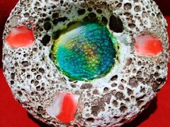 Scrumiera mare franceza stil Vallauris Fat Lava, anii 1960